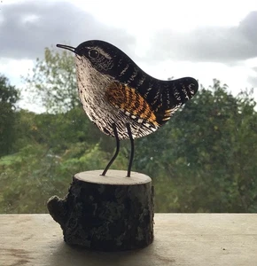 Schmelzglas Zaunkönig perfektes Geschenk für Vogelliebhaber - Bild 1 von 1