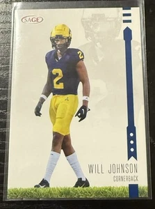 2025 Sage Football Blue Will Johnson #200 Arizona Cardinals - Picture 1 of 2