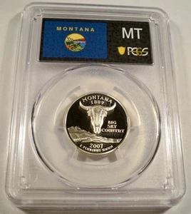 2007-S 25c SILVER PCGS PR70DCAM MONTANA QUARTER PROOF DEEP CAMEO PR 70 DC MT - Picture 1 of 4