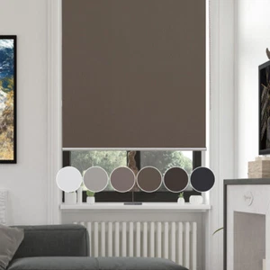 Room Darkening Roller Blinds 100% Blockout Thermal Window Blinds (60-210)x220 cm - Picture 1 of 14