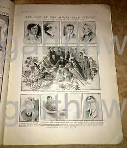 RMS TITANIC SINKING 1912 CREW MEMBERS & SENATE INQUIRY ARTWORK PICTORIAL * ISMAY - Foto 1 di 1