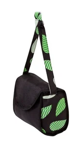 Coole Tasche Damen / Kinder Umhängetasche gefüttert in Schwarz/Grün 23x18x8 cm - Picture 1 of 7