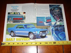 1968 FORD MUSTANG GT/CS CALIFORNIA SPECIAL - ORIGINAL 1992 ARTICLE - Picture 1 of 2