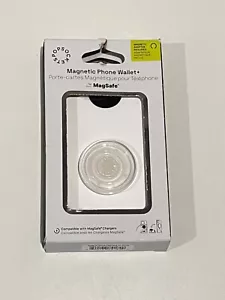PopSockets Magnetic MagSafe PopWallet+ Phone Wallet & Grip iPhone - White/Clear - Picture 1 of 2