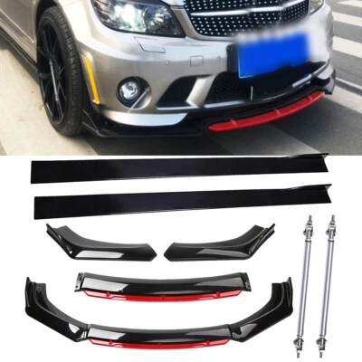 For Mercedes-Benz C W204 W205 Sport Front Bumper Lip Splitter Spoiler Body Kit - Imagem 1 de 4