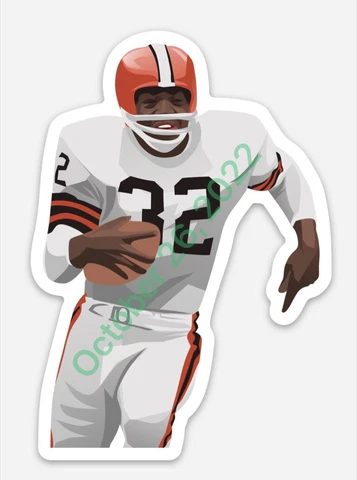 Jim Brown Magnet Vector image Cleveland Browns NFL  Limited Vinyl car decal Cover