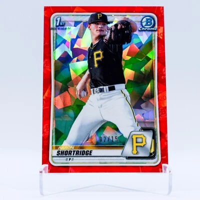 2020 1st Bowman Chrome Sapphire Aaron Shortridge Red /15 #BCP-9 - Image 1 of 2