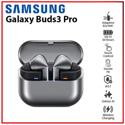 Samsung Galaxy Buds3 Pro SILVER Active Noise Cancellation Bluetooth Earbuds - Image 1 of 4