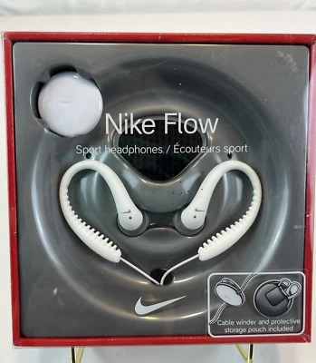 Auriculares deportivos Nike Flow auriculares dobles nuevos sin abrir blancos para correr jardinería Foto 1 de 4