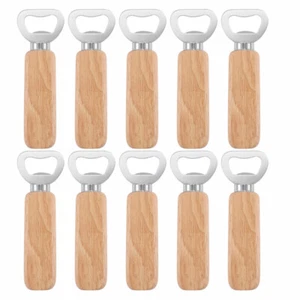 10stk Flaschenöffner Bieröffner Kapselheber mit Holzgriff 14cm Kronkorkenöffner - Bild 1 von 24
