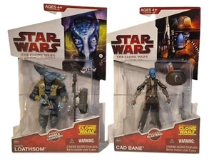 FIGURAS DE ACCIÓN STAR WARS CAD BANE & WHORM LOATHSOM DE CLONE WARS (J9) - Imagen 1 de 4