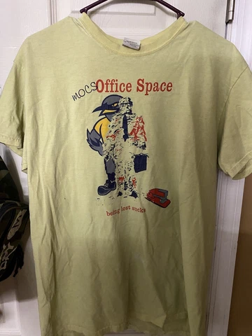 Rare Yellow Mocs Office Space Shirt Being Lost Sucks Cover
