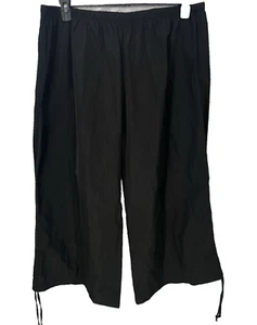 NWT Bryn Walker Women's Black Plus 3X Drawstring Pants Pull On Cool Touch - Picture 1 of 8
