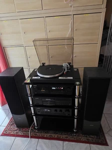 Pioneer Hifi Anlage mit Dual CS 5000 Plattenspieler und Glasrack - Bild 1 von 1