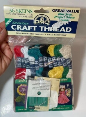DMC Creative World Starter Craft Thread 36 Multi Color Skeins 100% Cotton Pack - Image 1 of 2