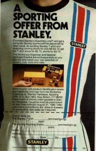 1980 Vintage Print Ad A Sporting Offer From Stanley Assembly Line Sports Outfit - Picture 1 of 2