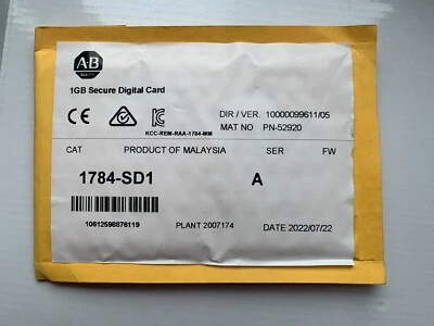 Allen-Bradley 1784-SD1 1GB Secure Digital Card ControlLogix CompactLogix - Image 1 of 2