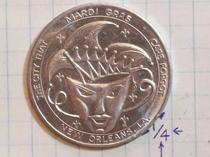 TOKEN EVENTS MARDI GRAS THE CITY THAT CARE FORGOT NEW ORLEANS, LA. LEI PACKENHAM - Picture 1 of 2