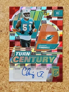 Channing Tindall 2022 Elite Turn Of The Century Rookie Auto Red #68/75 RC - Picture 1 of 2