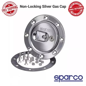 Sparco Non-Locking Silver Gas Cap #27005OA - Picture 1 of 5