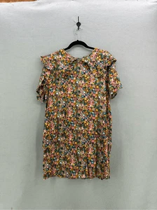 NWT Project Womens Multicolor Ruffle Short Sleeve Mini Shift Dress Size Medium - Picture 1 of 8