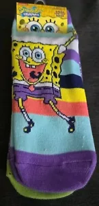 BOB ESPONJA DIVERTIDO Mujer Calcetines Corte Lo 3 Pares Talla 4-10 Azul Multi NUEVO - Imagen 1 de 10