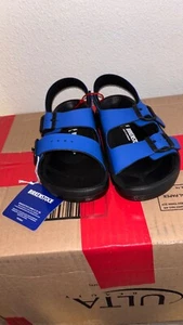 Birkenstock Mogami Milano Sandals Kids Size 33 Ultra Blue Black Slingback - Picture 1 of 2