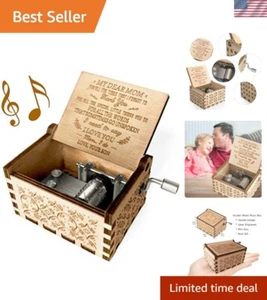 Classic Vintage Music Box - Lightweight Wood Engraved Gift for Special Occasions - Picture 1 of 7