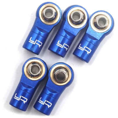 BLUE Alloy 3mm Rod Ends - REVERSED for 1:10 RC Rock Crawler or Car LEFT HAND  - Image 1 of 2