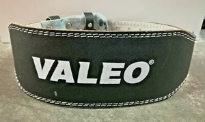 Valeo 4" Padded Leather Black Weightlifting Belt VRL4 w/ Adjustable Strap SMALL - Picture 1 of 6