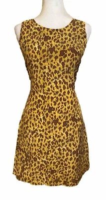 Jennifer Moore Dress Women' Dress Size 4  Cheetah Sleeveless Animal Print Foto 1 de 4