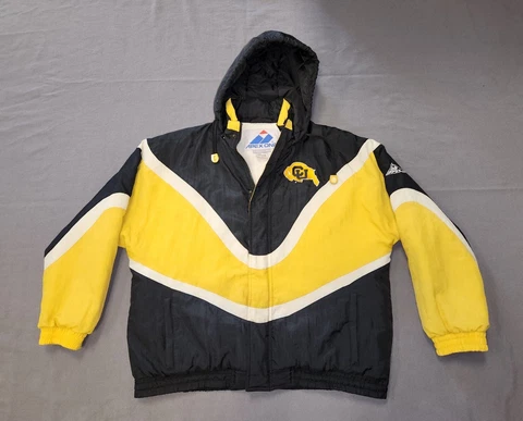 RARE Vintage 90s Colorado Buffaloes Apex One Large Football Jacket Deion Sanders Cover
