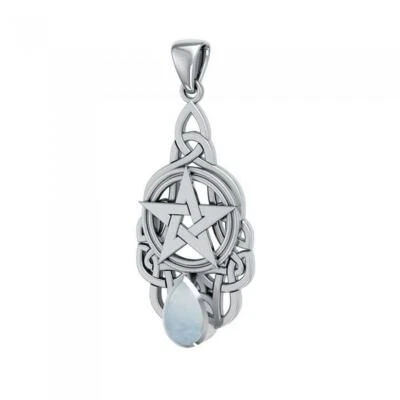 Pentakel 925 Sterling Silber Anhänger Wahl Des Edelsteins Feiner Schmuck Wicca - Bild 1 von 4
