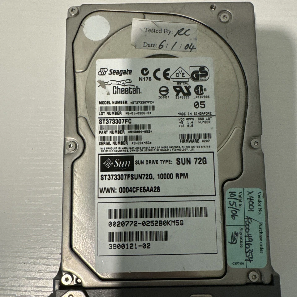SUN 3900121-03 73GB 10K 8MB FC 3.5'' ST373307FSUN72G - Image 1 of 1