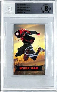 Tarjeta automática Beckett Bas Slab 2018 Spider-Verse Shameik Moore firmada "Spider-Man" - Imagen 1 de 5