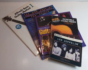 Guitar Books Beginner Expert CCR Zeppelin Lesson Softcover Misc Lot of 5 - Picture 1 of 17