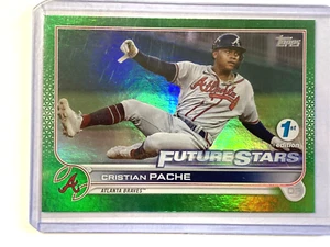 2022 Topps Cristian Pache 1st Edition Green Foil # 25/150 Braves - Picture 1 of 2