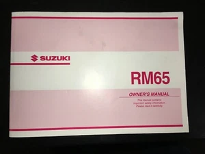 Suzuki RM65 2002 manual del propietario 99011-11A50-03A - Imagen 1 de 2