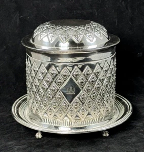 Stunning MAPPIN & WEBB Victorian Silver Plated Biscuit Barrel - Picture 1 of 11
