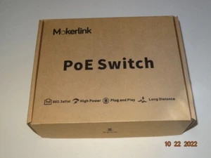 MokerLink 8 Port PoE Switch With 2 Gigabit Uplink, 802.3af/At PoE+ 100Mbps, 120W - Picture 1 of 3