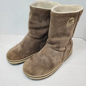 Sorel Brown NL1975-269 Waterproof Suede Fleece Lined Snow Boots Womens 7 - Picture 1 of 13