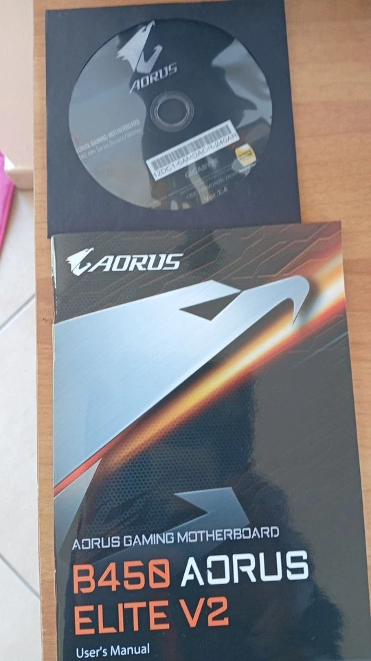 Manuale e DVD della GigaByte Scheda Madre B450 Aorus Elite V2 ATX per AMD - Immagine 1 di 1