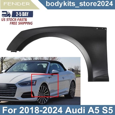 Front Left Driver Side Fender For 2018-2024 Audi A5 Quattro S5 Sportback - Imagem 1 de 4
