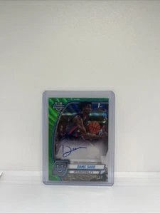 2024-25 Bowman University - #17 Dame Sarr Green Wave Auto /85 - Picture 1 of 2