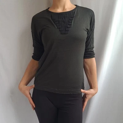 ¡NUEVO! Hugo Boss Mujer Blusa 100% Seda Talla S Manga 1/2 Formal Top Shirt - Imagen 1 de 4