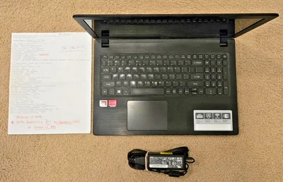 Acer Aspire 3 A315-21 15" Windows 10 laptop AMD A9-9420 Radeon NO HDD/BAD SCREEN - Image 1 of 4