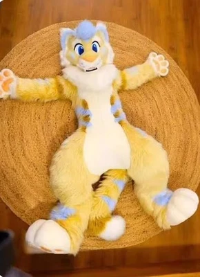 Disfraz de mascota de zorro husky de piel larga traje de Halloween disfraces Foto 1 de 4