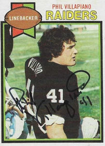 Tarjeta autografiada personalmente Phil Villapiano Oakland Raiders/ Bowling Green - Imagen 1 de 1