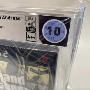 NEW Sealed GRADED WATA 10 A++ Seal: Grand Theft Auto GTA San Andreas (PS2, 2004) - Picture 1 of 11