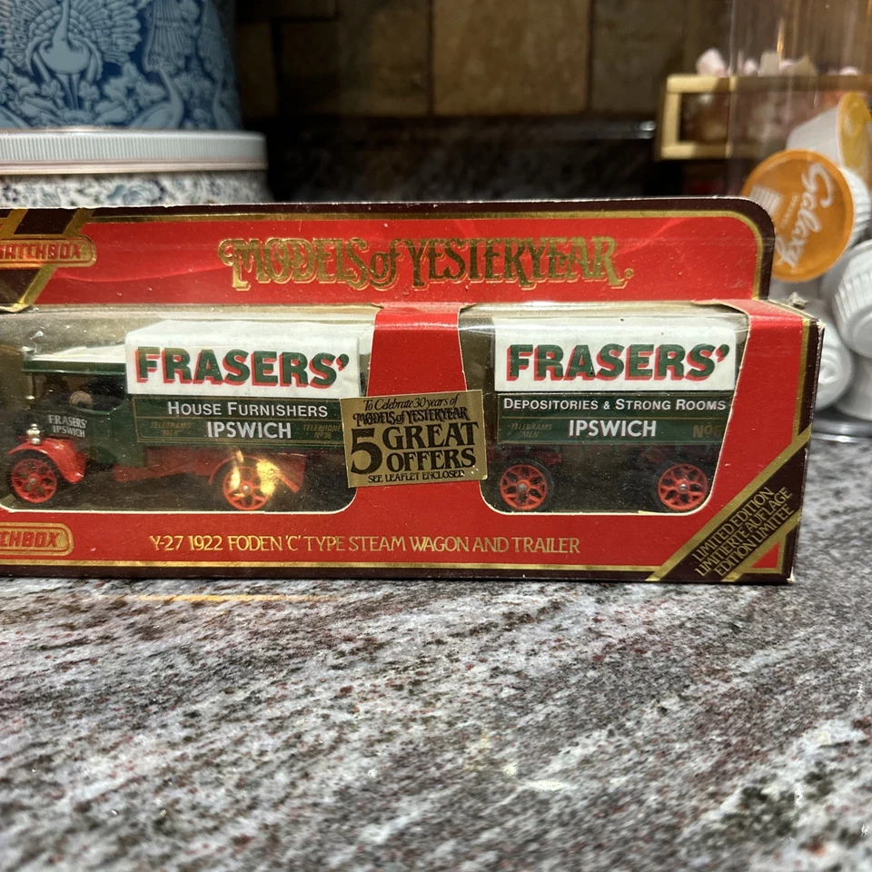 Matchbox Models Of Yesteryear Y-27 1922 Foden C Steam Wagon And Trailer- Fraser’ - Image 1 of 1